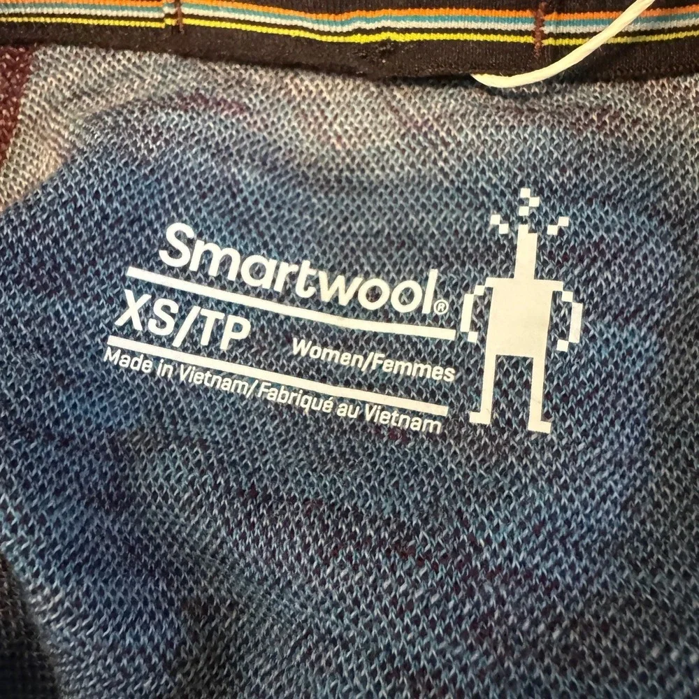 NEW Smartwool Classic Thermal Merino Base Layer Top Women's XS Purple Iris Retro - Picture 6 of 16